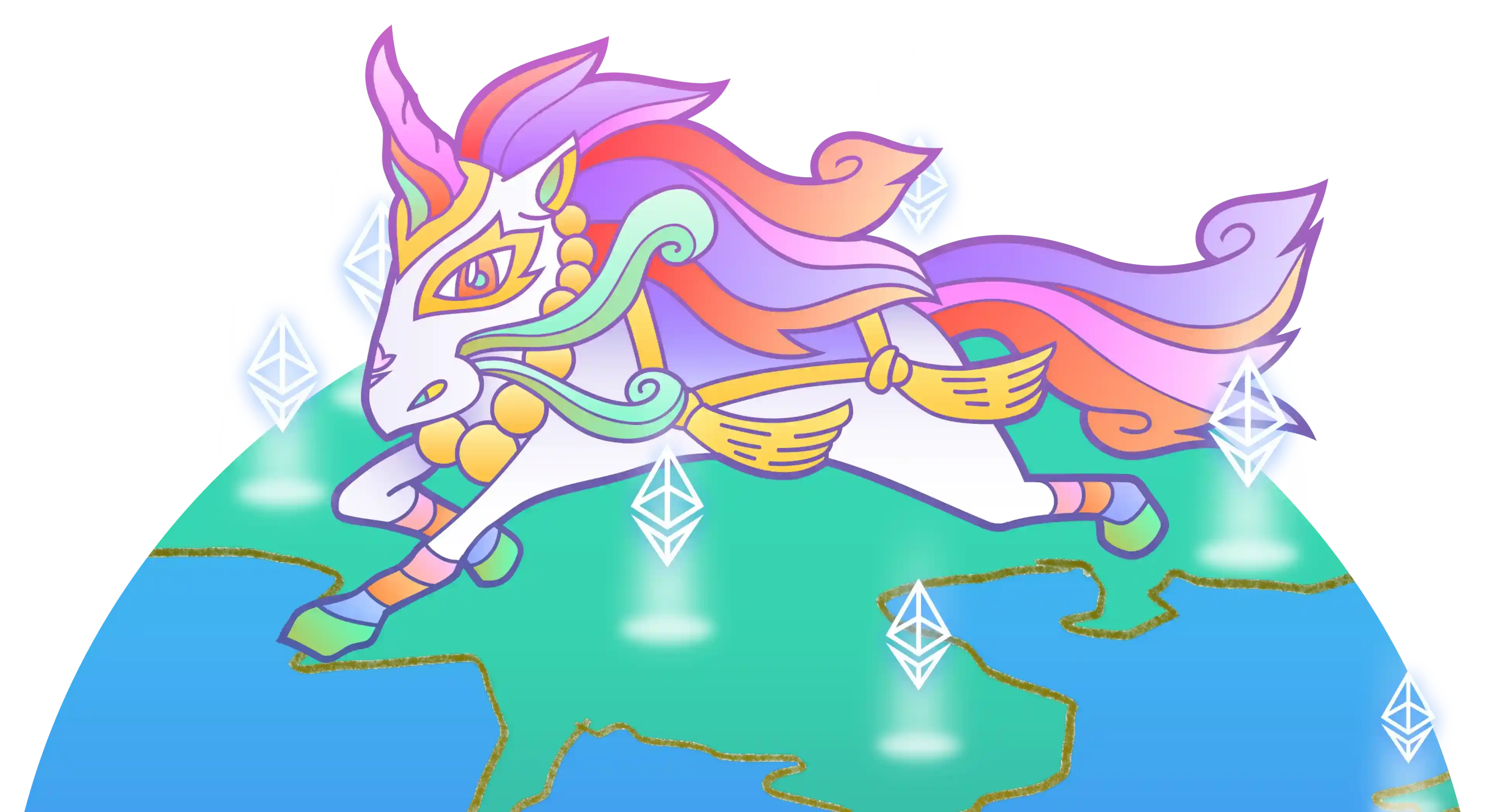 Deva flying across globe
